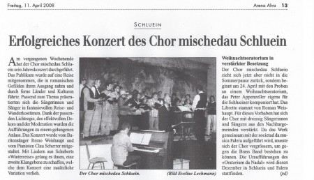 2008 Jahreskonzert in Schluein